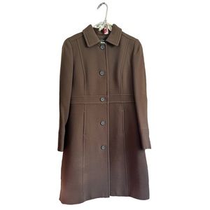 J Crew Classic Lady day coat with Thinsulate in brown